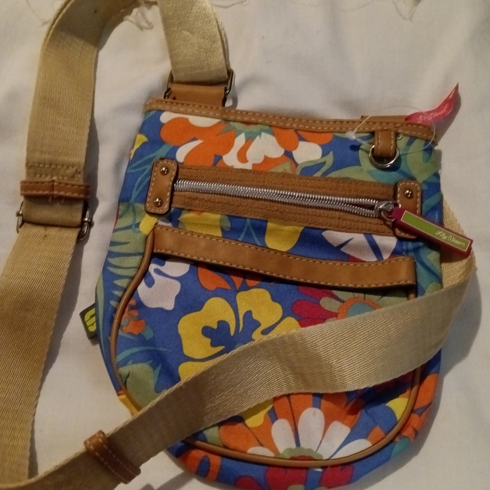 Lily bloom bright floral handbag